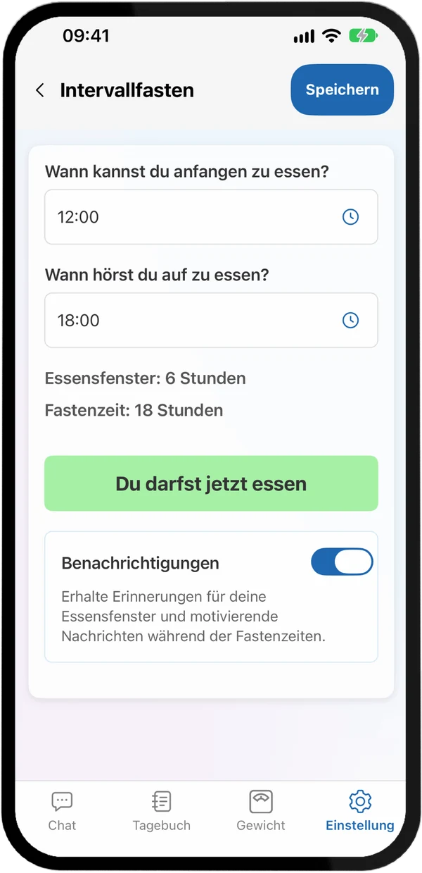 Fasten mit Erinnerung