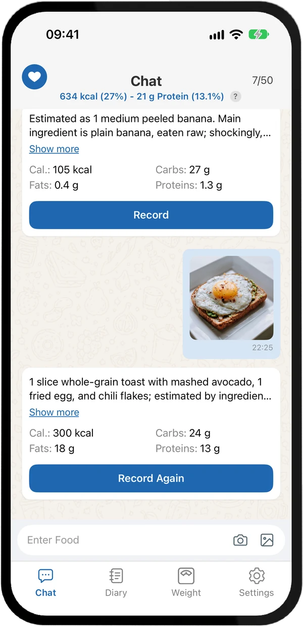 Track calories as easily as chatting